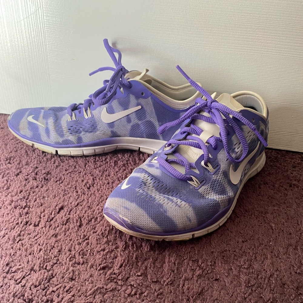 Purple Tie Dye Nike sneakers